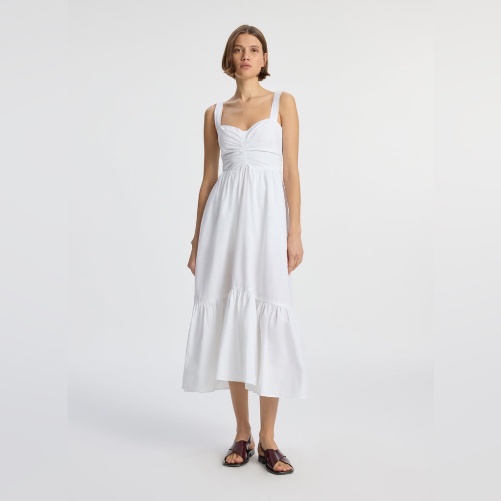 ALC Lilah Ii Cotton Midi Dress Size 0 Brand New 495